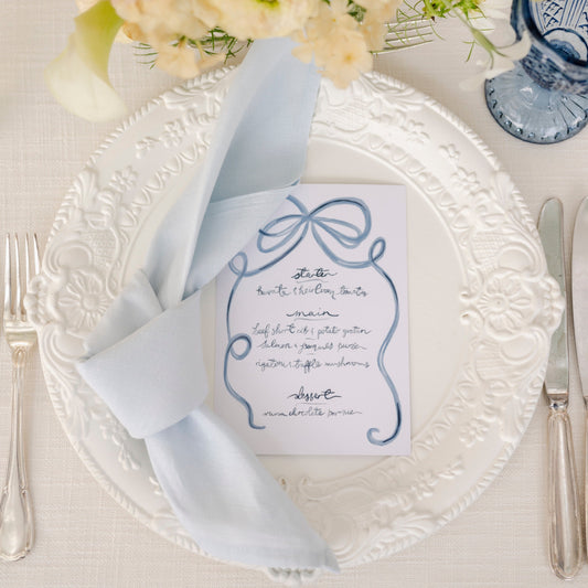 The Watercolour Menu