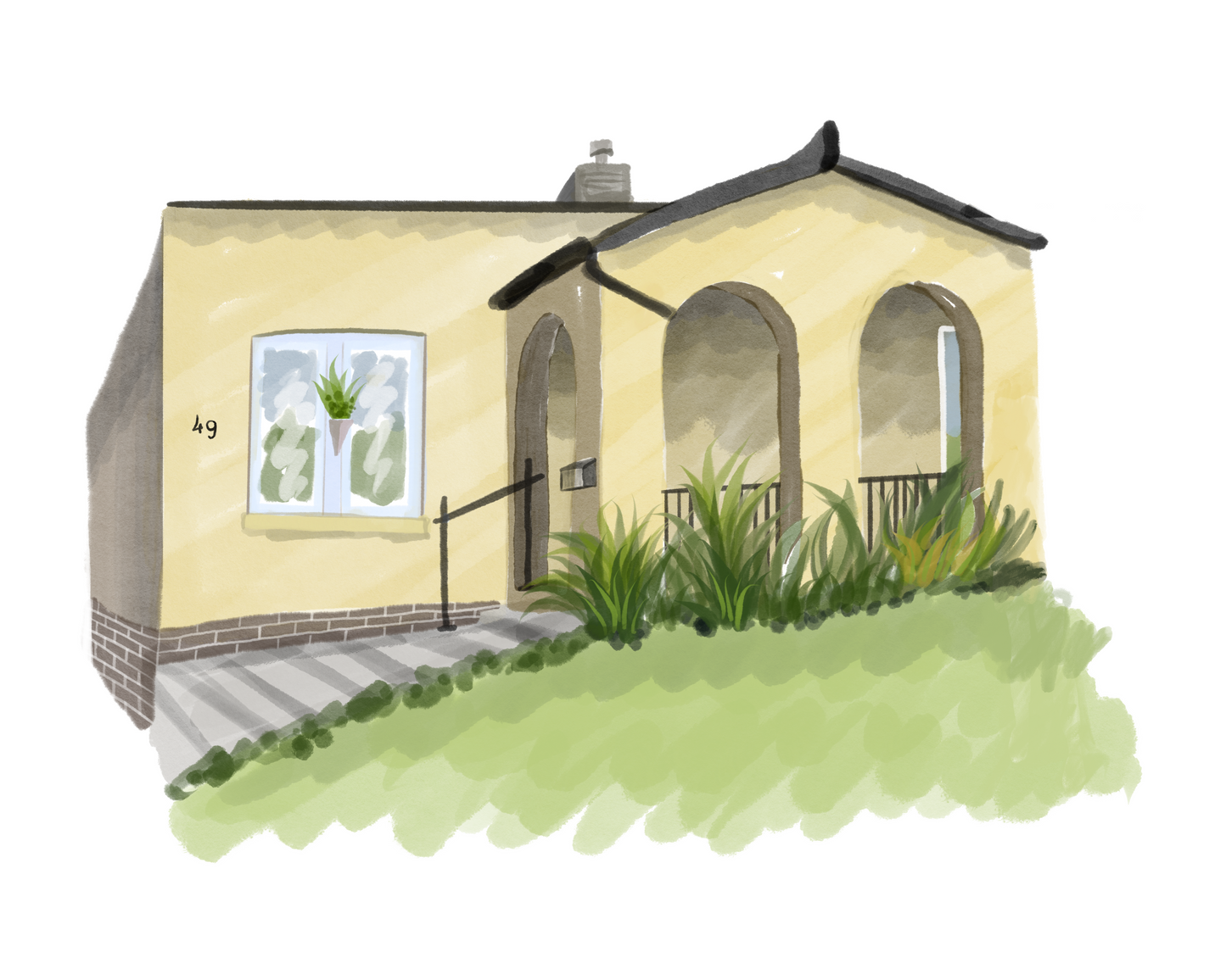 The Custom Watercolour House Portrait