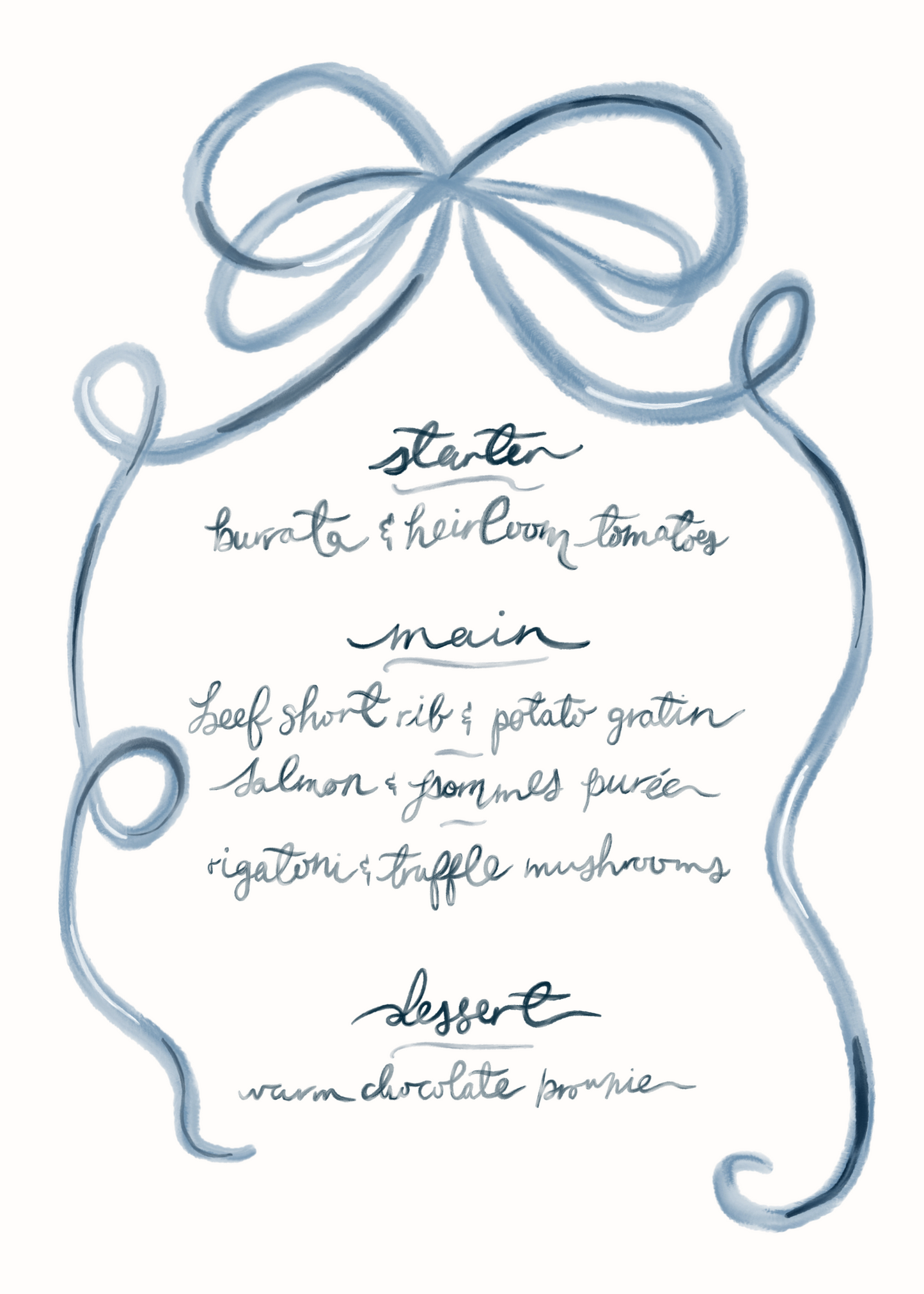 The Watercolour Menu