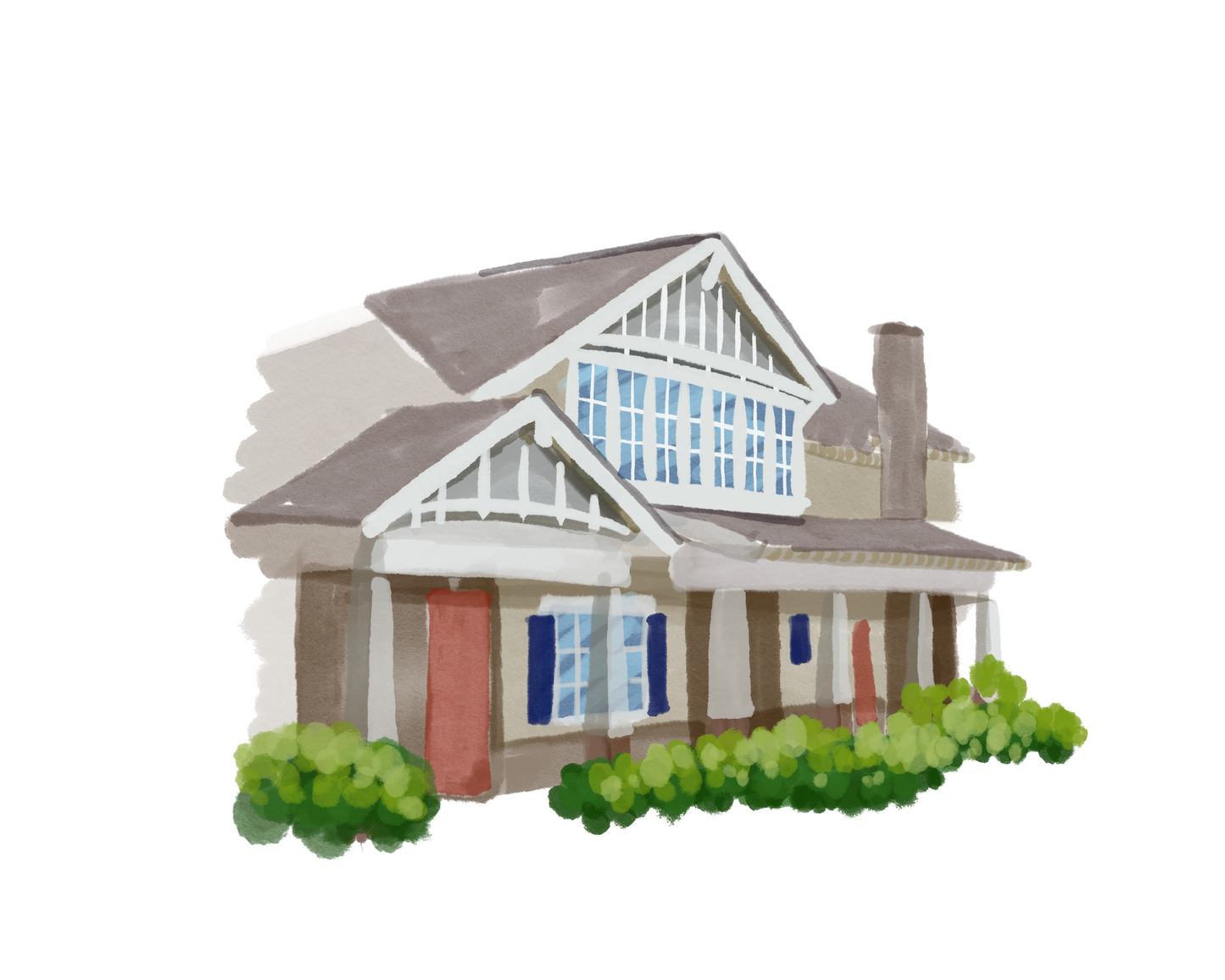 The Custom Watercolour House Portrait