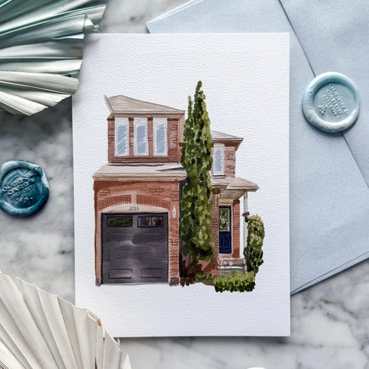 The Custom Watercolour House Portrait