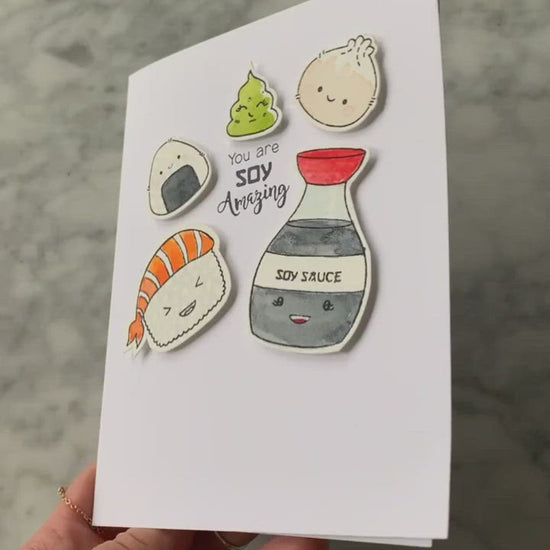 The Soy Amazing Card. Custom and fun greeting cards.