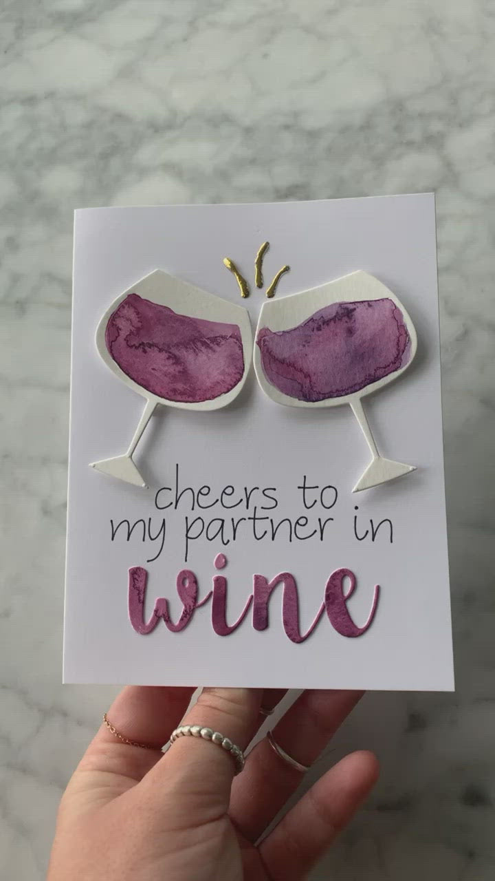 The Partner in Wine Card. Custom & Fun Greeting Cards