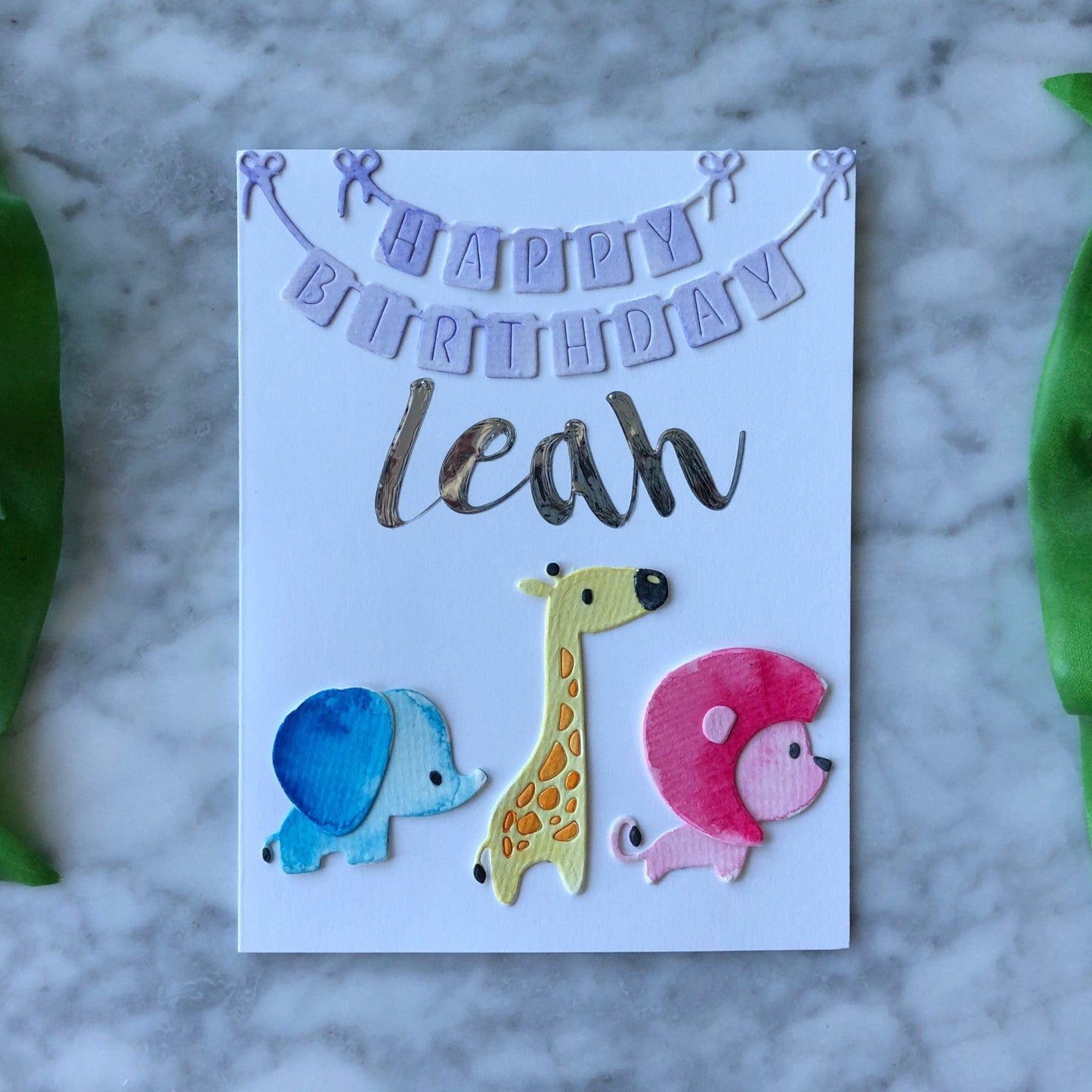 The Baby Animals Card. Baby Shower Cards. New Baby Greeting Card.