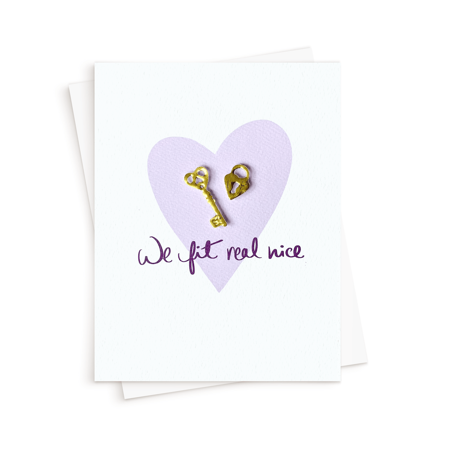 The Lock and Key Card. Valentine's Day card. Anniversary card.