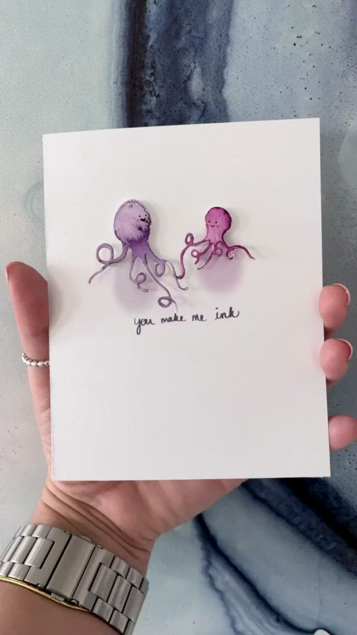 The Squid Ink Card. Anniversary Card.