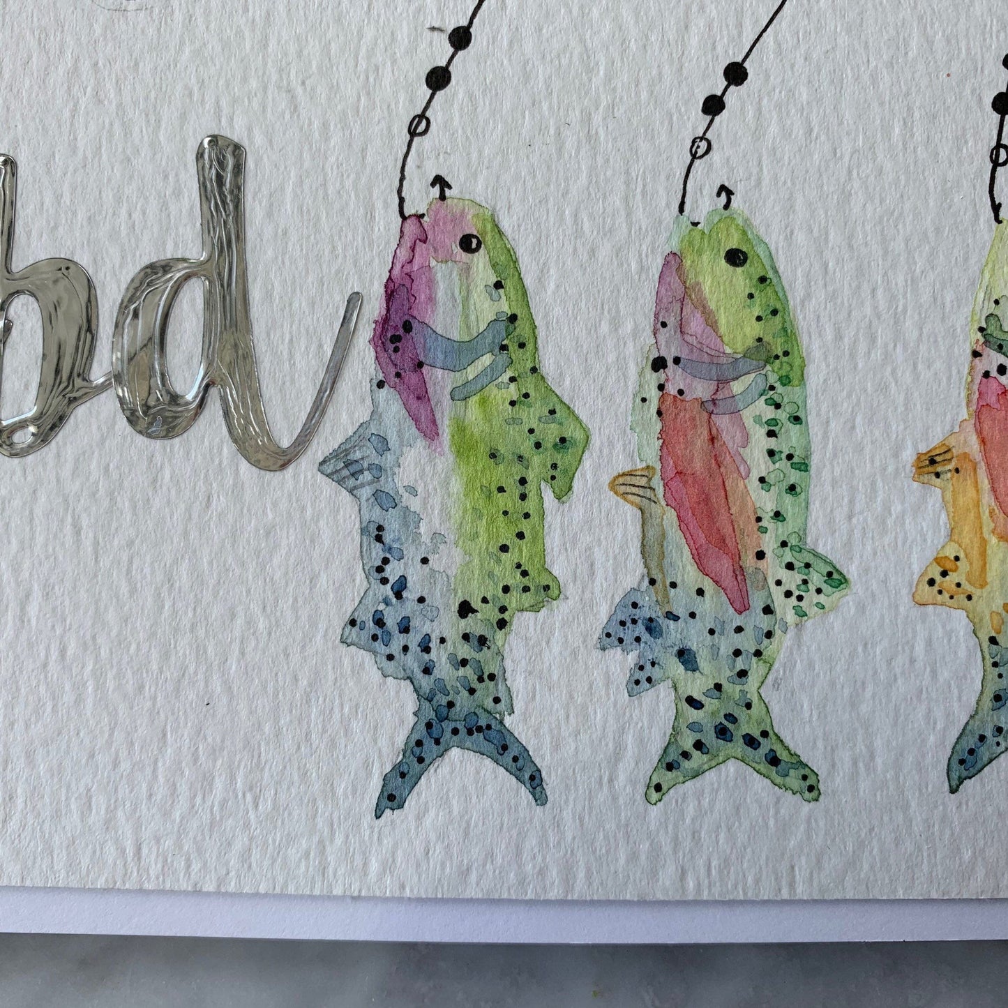 The Fishing Card. Dad's Birthday Card. Father's Day Card.