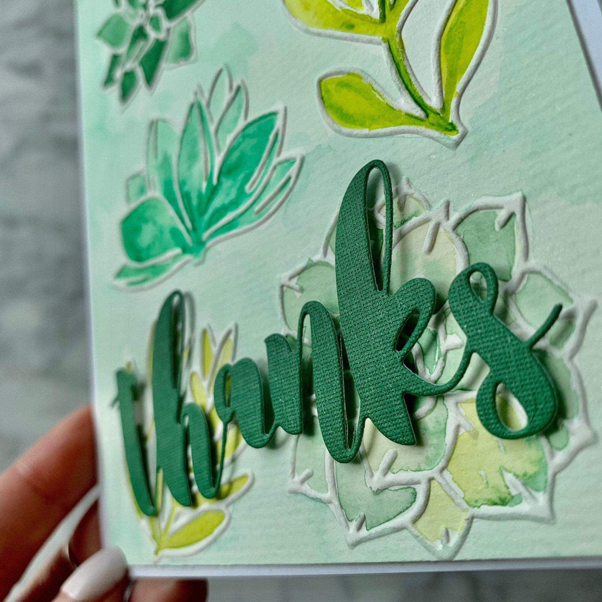 The Succulent Card. Thank you card.