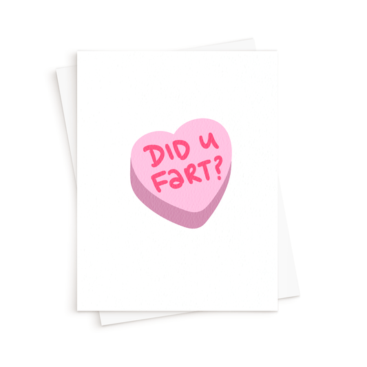 The Candy Heart Card. Funny Valentines day card. Funny Anniversary card.