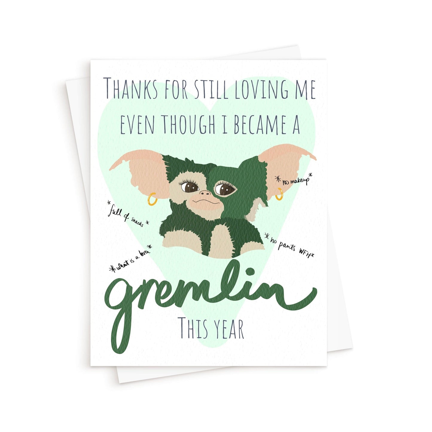 The Gremlin Card. Handmade greeting cards.