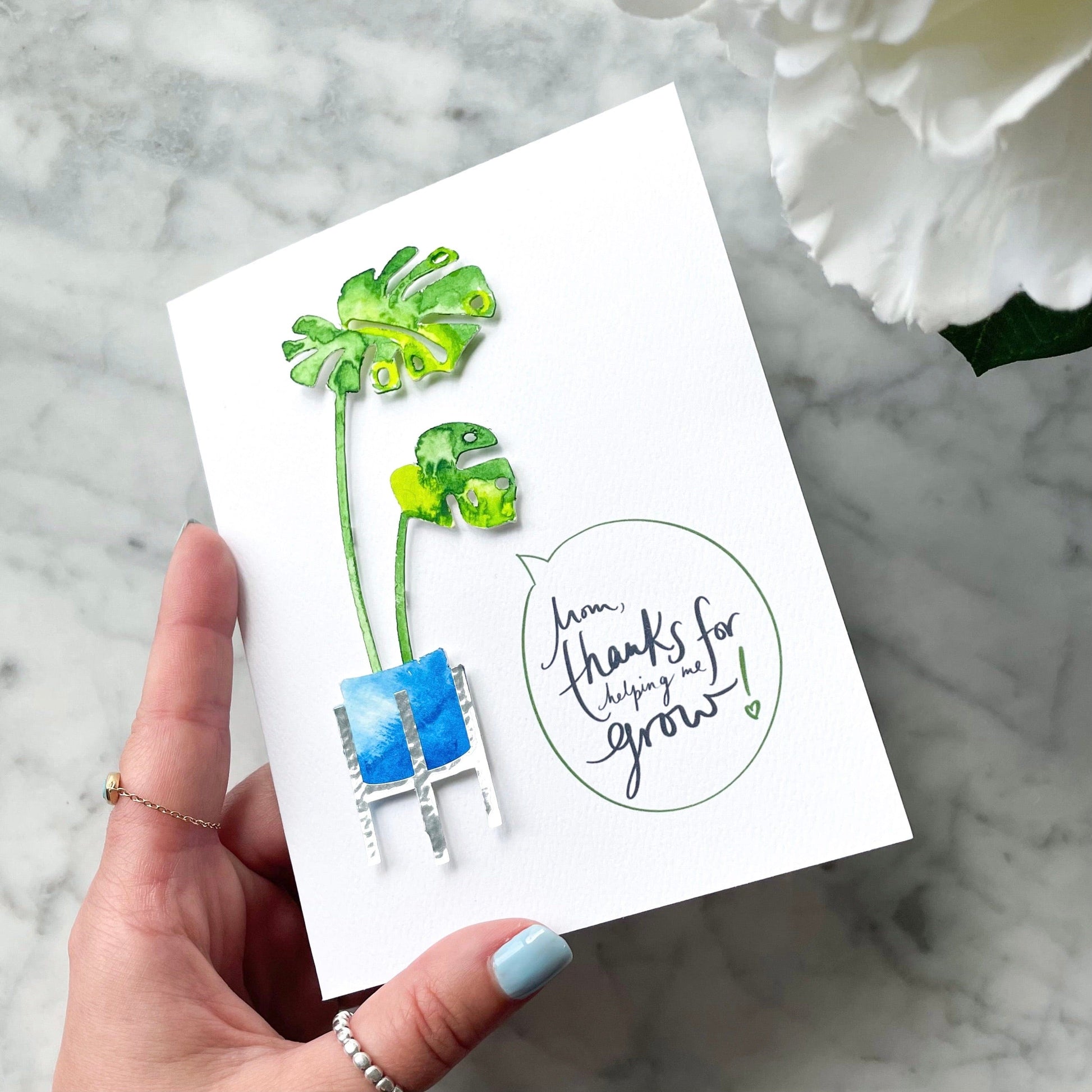 The Helping Me Grow Card. Handmade cards in Toronto.