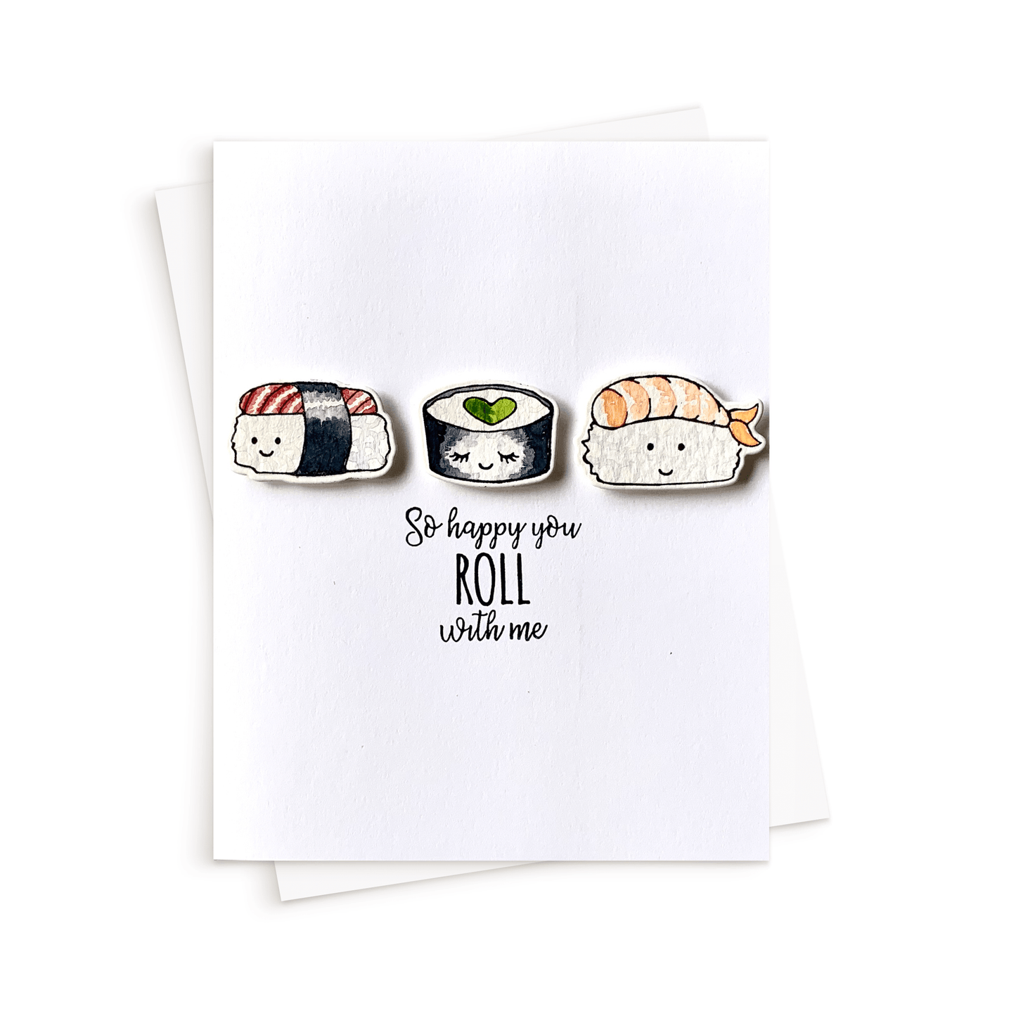 The Roll with Me Sushi Card. Custom & Fun Greeting Cards