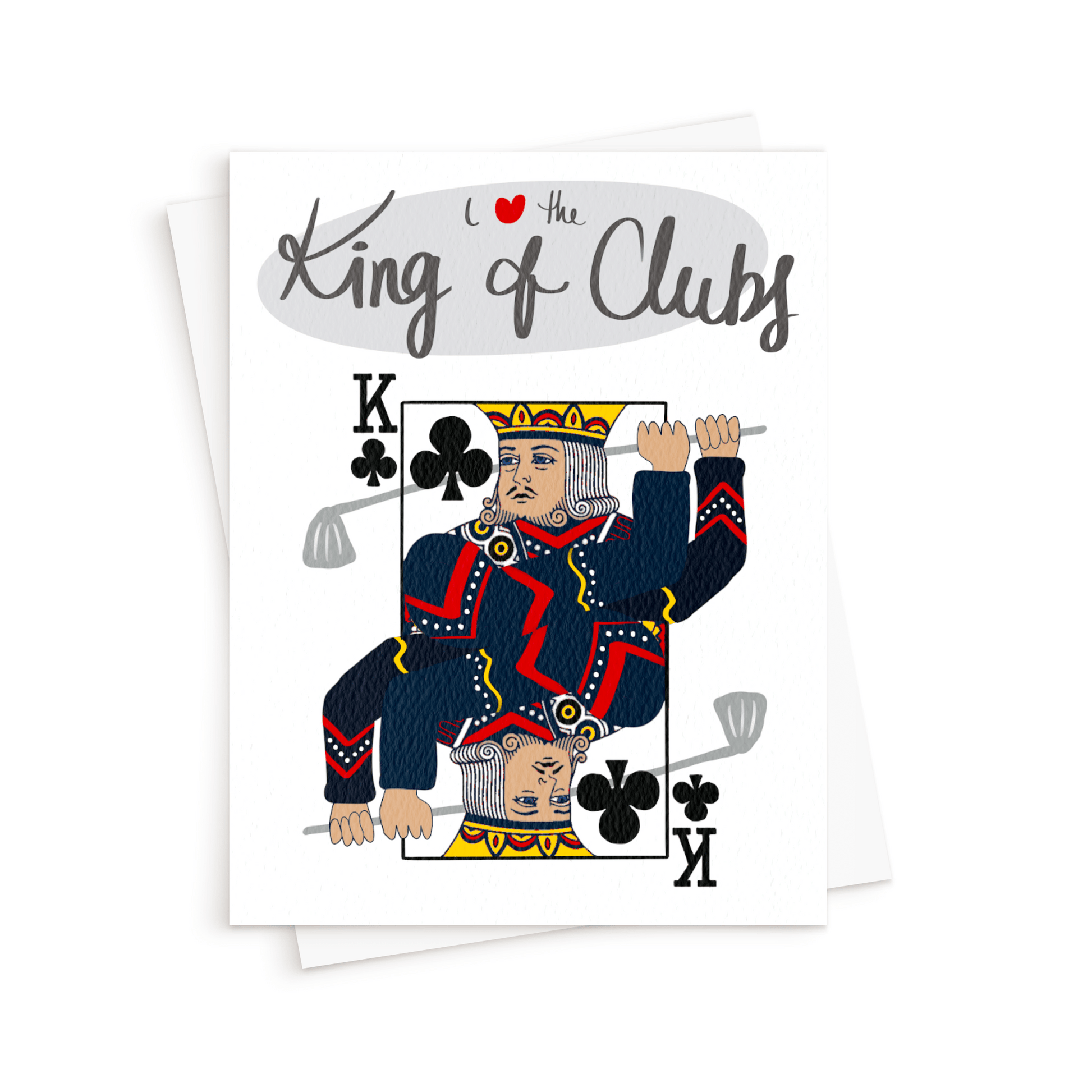 The King of Golf Clubs Card. Birthday Card for Men. Boyfriend Birthday Card. Dad Birthday Card.