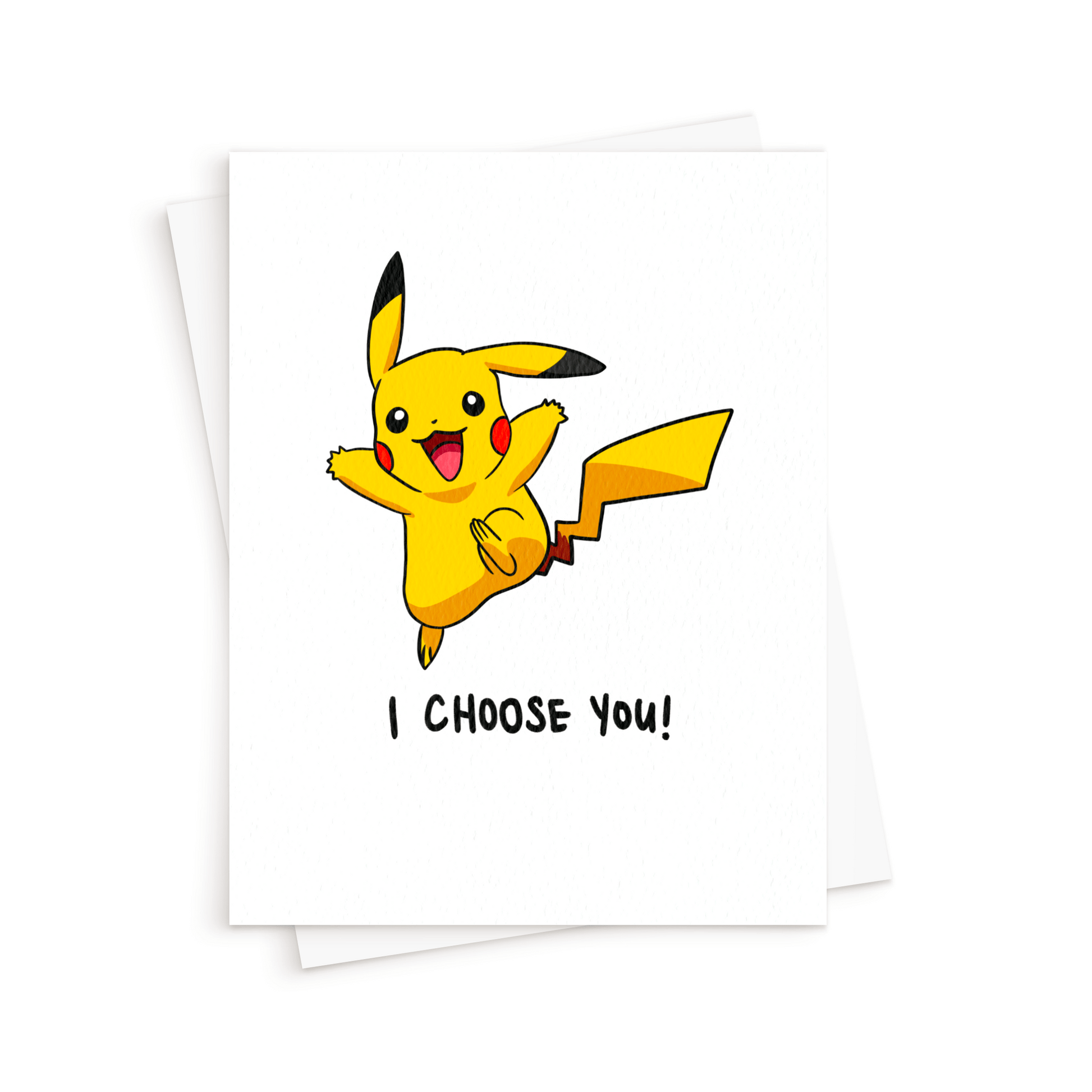 The Pikachu Pokémon Card. Handmade greeting cards.