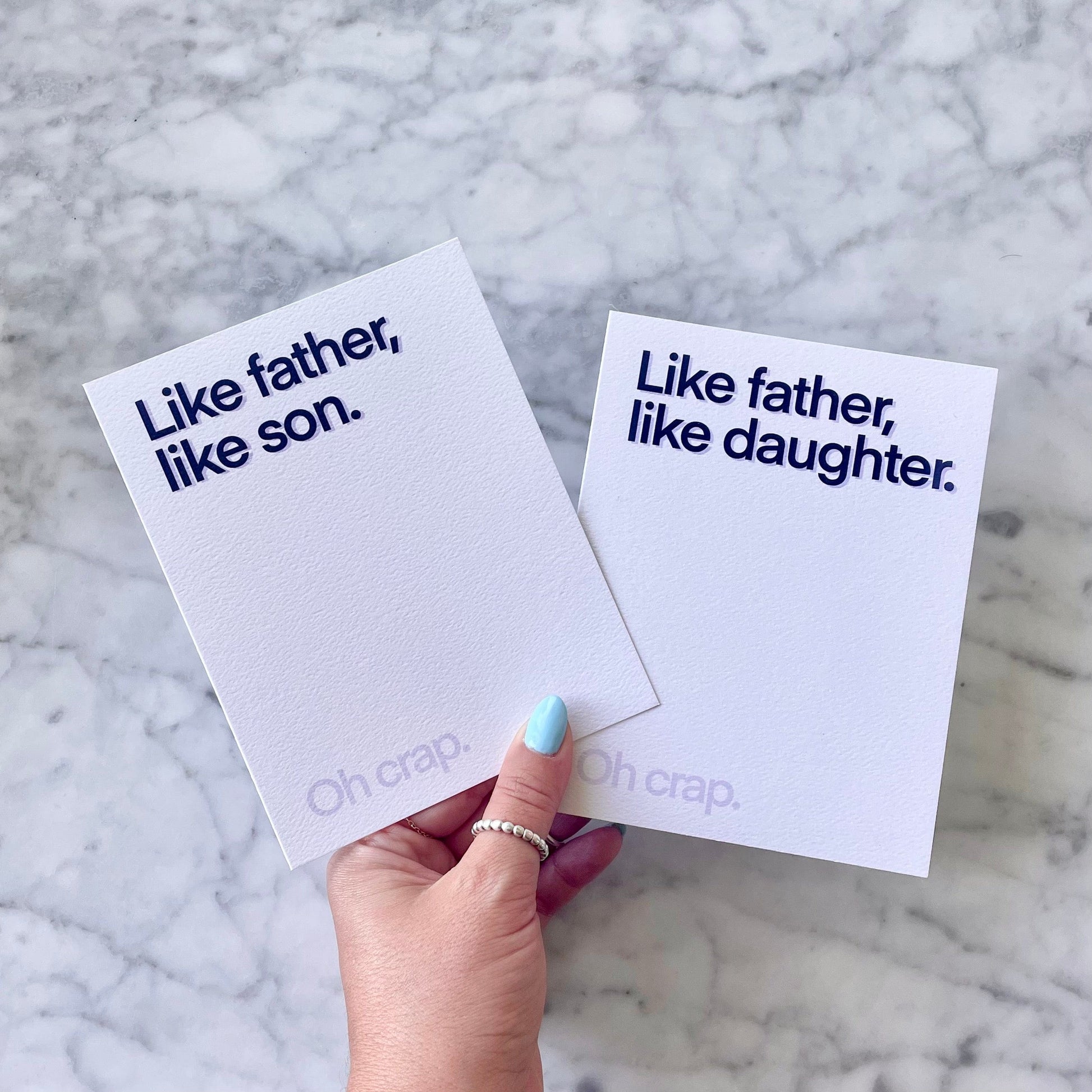 The Like Father, Oh Crap Card. Father's Day Card. Dad's Birthday Card.