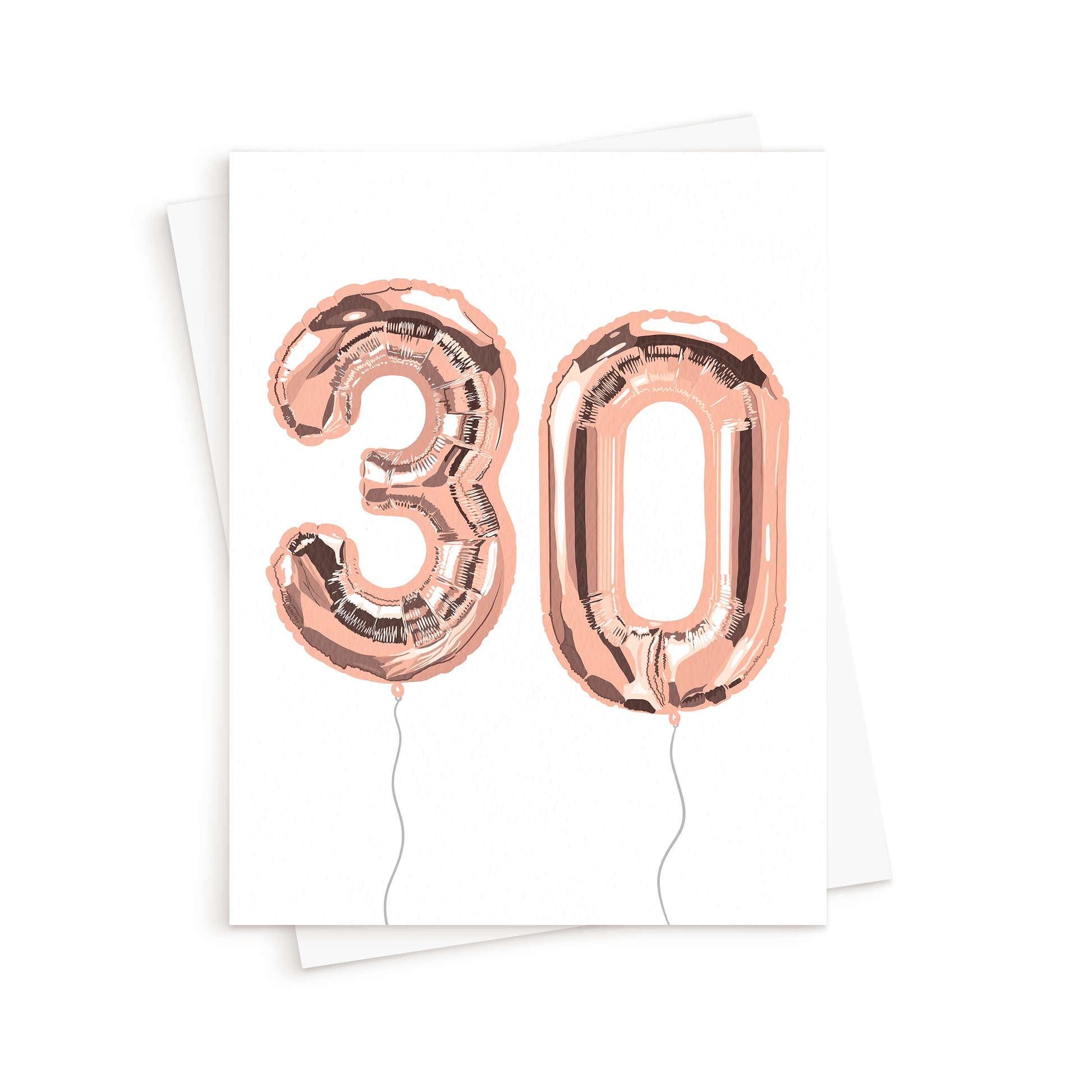 The Number Balloons Card. Custom birthday cards.