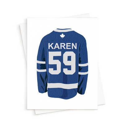 The Hockey Jersey Birthday Card