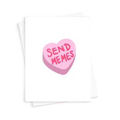 The Candy Heart Card. Funny Valentines day card. Funny Anniversary card.