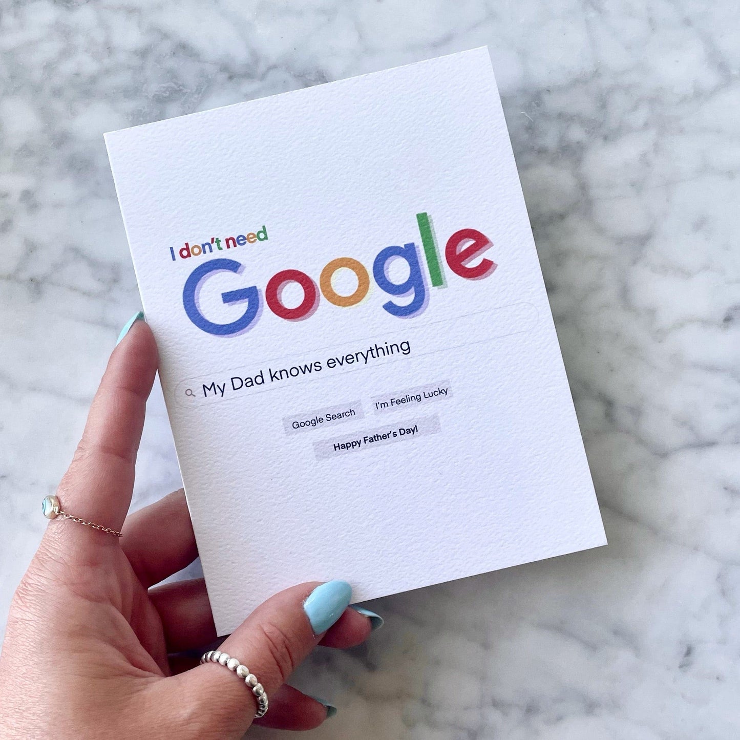 The Dad is Google Card. Father's Day Card. Dad's Birthday Card.