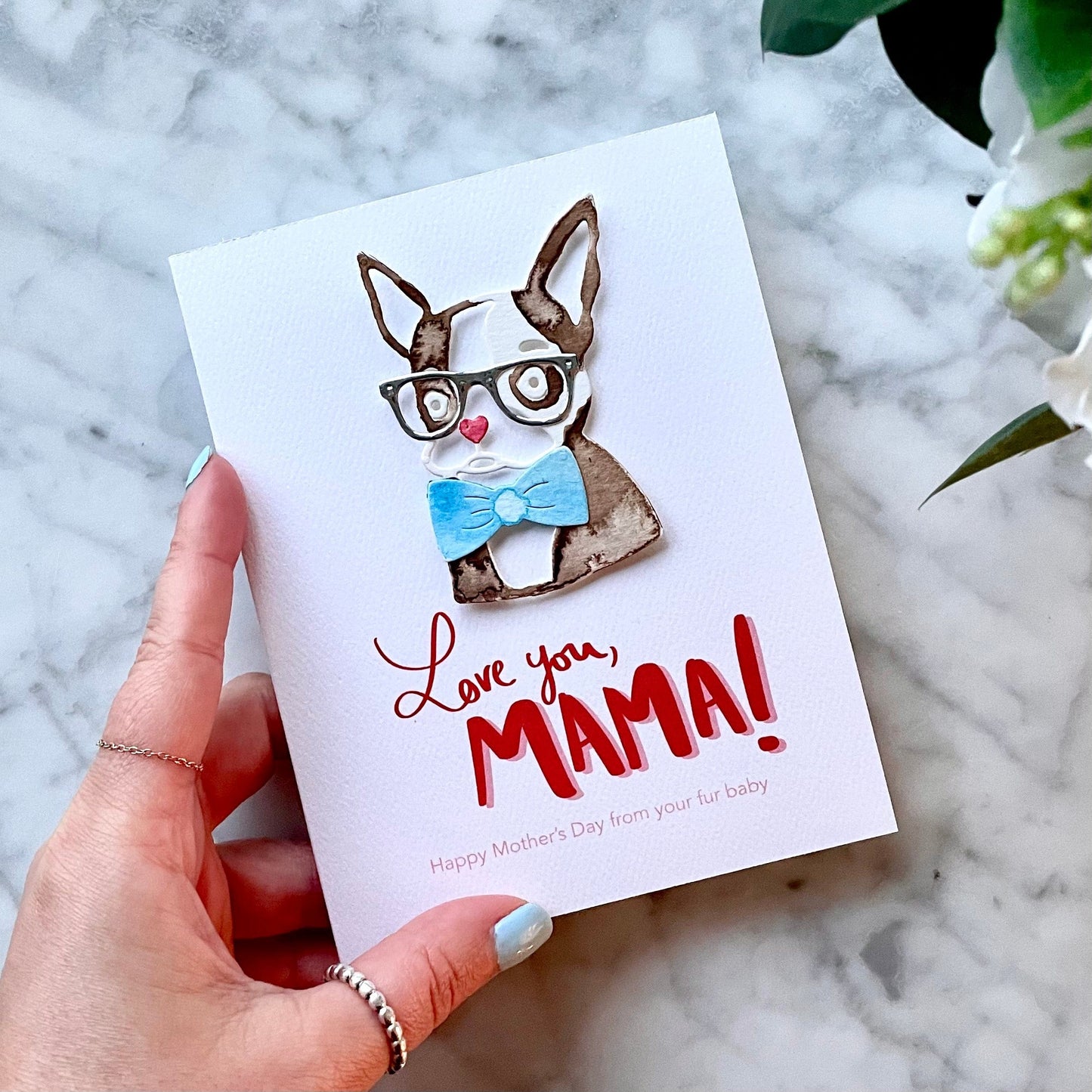 The Frenchie Dog Mom / Dad Card. French Bulldog Card. Greeting Cards.