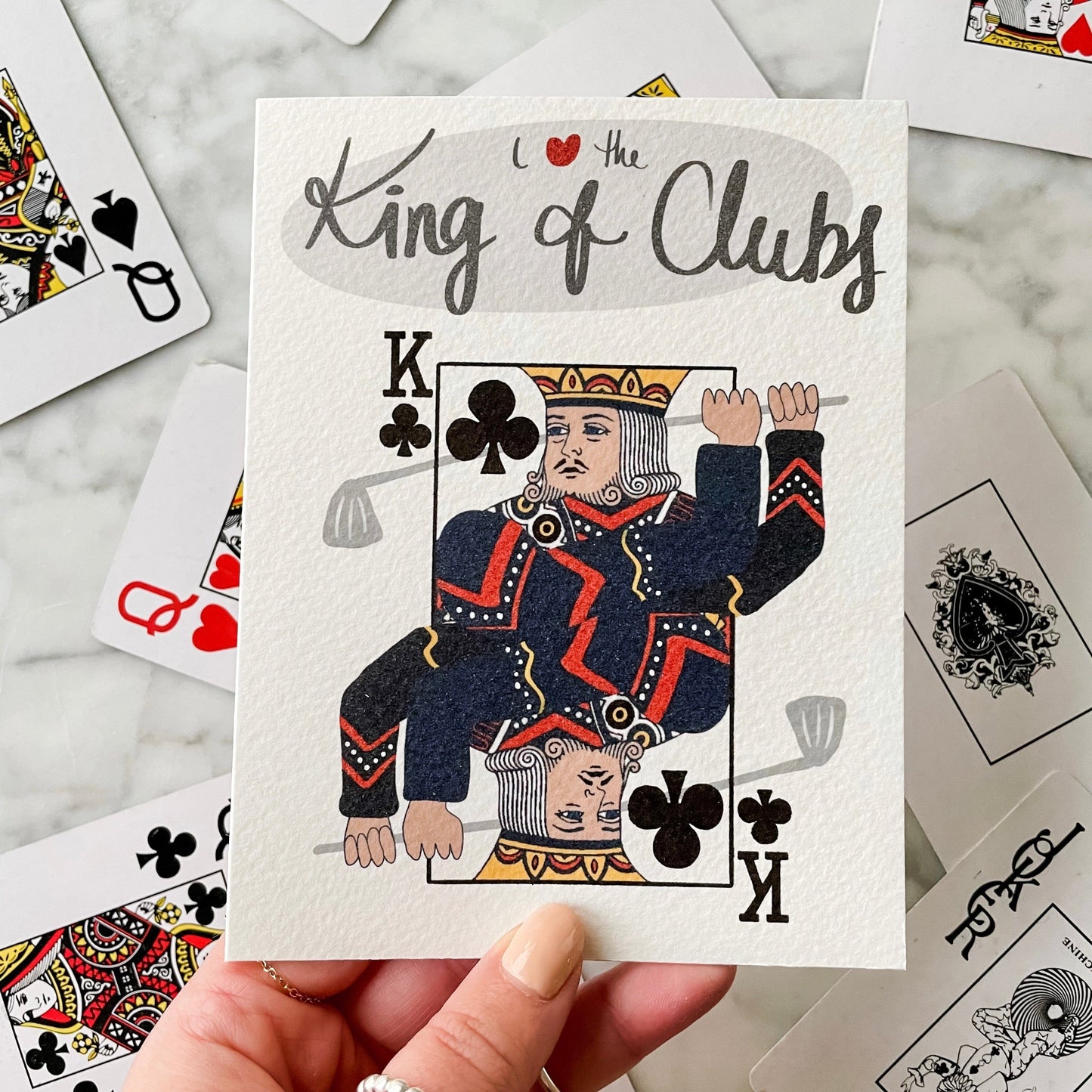 The King of Golf Clubs Card. Birthday Card for Men. Boyfriend Birthday Card. Dad Birthday Card.