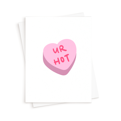 The Candy Heart Card. Funny Valentines day card. Funny Anniversary card.