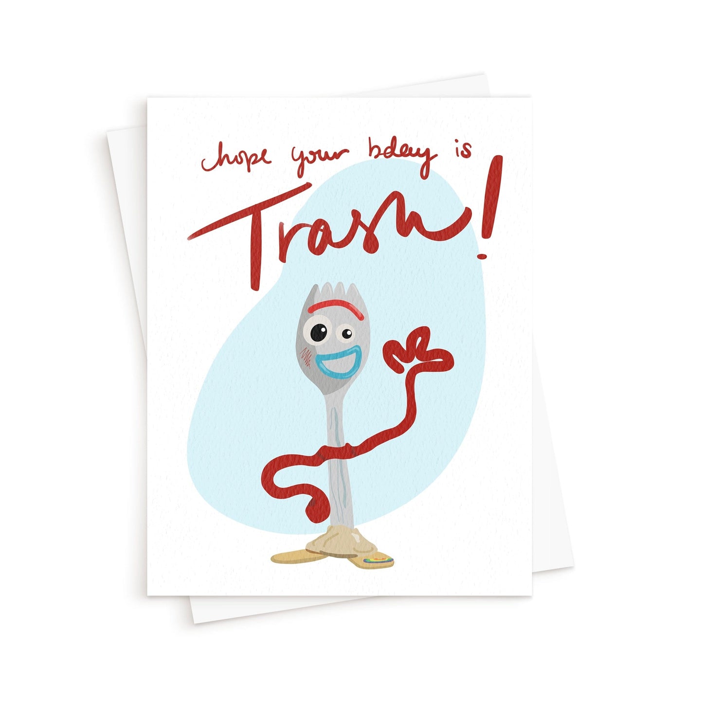 The Forky Trash Card. Toy Story Birthday Card. Funny Birthday Card.