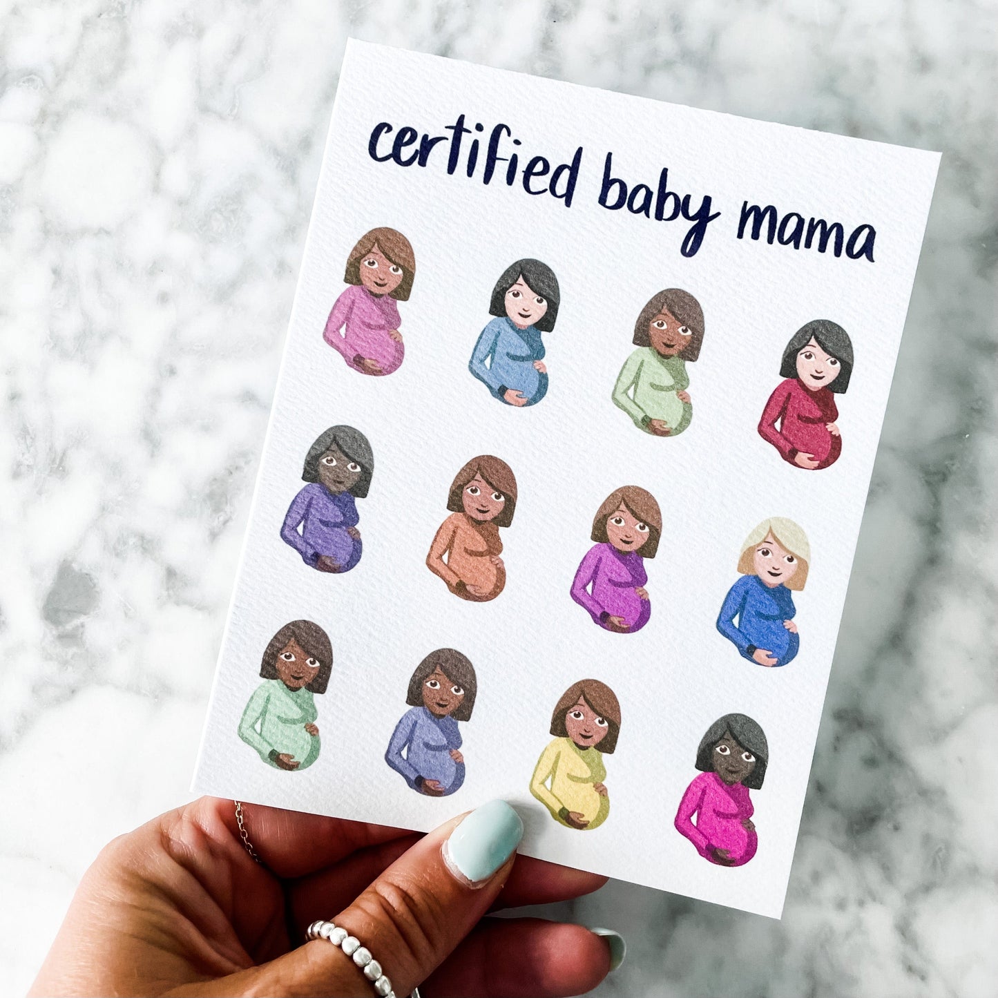 The Certified Baby Mama Card. Card inspired by Drake Album. Funny Baby Shower Card for Millenials.